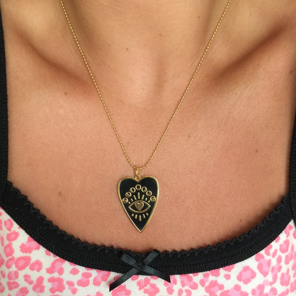 Eye of the Heart Pendant Necklace - 1 White left! - Picture 3 of 8